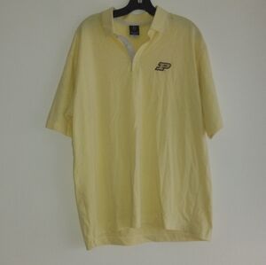 Yellow Purdue University Collegiate Wear Nike Golf Polo Dry Fit Shirt